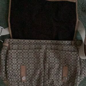 Coach Signature Jacquard & Leather Messenger Bag
